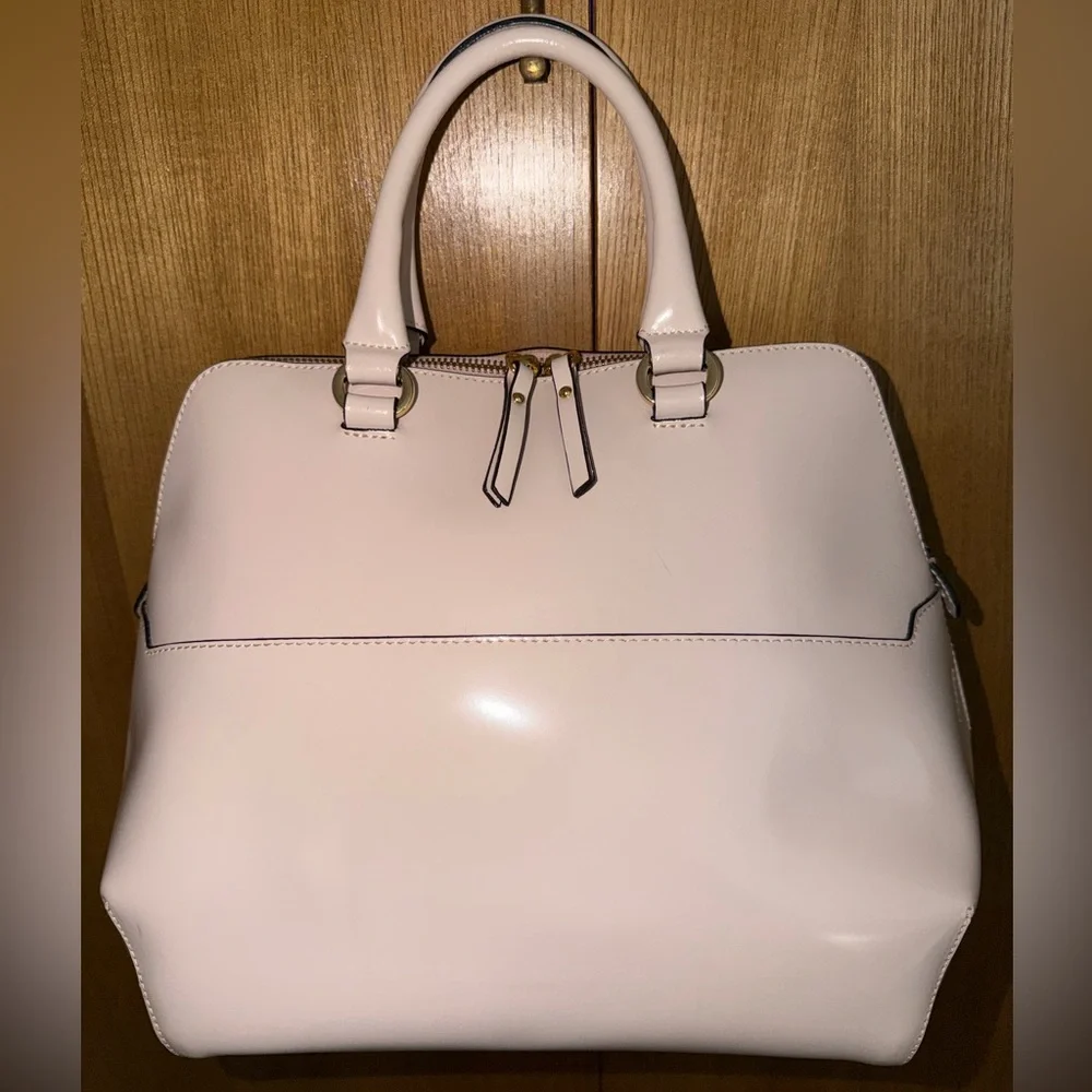 Genuine Leather White Satchel Bag with Crossbody/ Shoulder Strap- Made in Italy - Picture 14 of 16